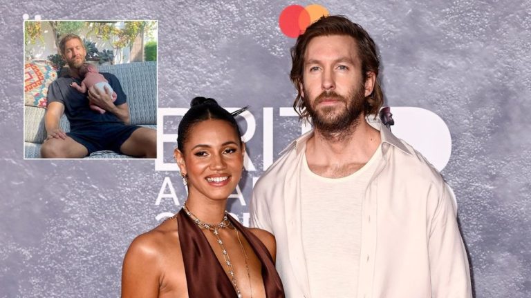 Calvin Harris and wife Vick Hope welcome first child as pair confirm baby name in adorable first snaps